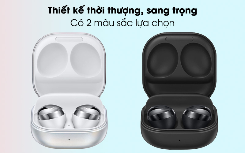 Galaxy Buds Pro mang vẻ ngoài thời thượng với hai màu đen và trắng